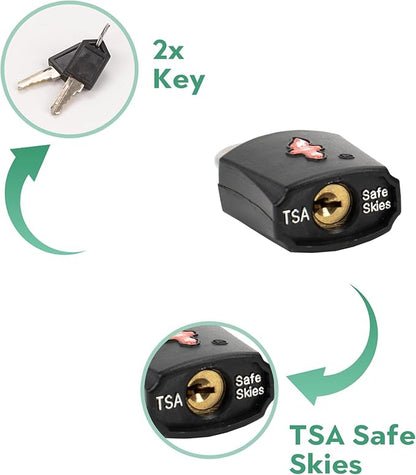 Luggage Lock TSA Approved with Key and Luggage Tags, TSA Approved Lock for Travel, Suitcase Lock with ABS Around, Suit for Backpack,Laptop Bag,Locker 6 Pack Color Mixed