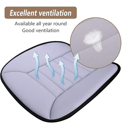 MYFAMIREA Car Seat Cushion Pad 1.2" Thick Comfort Seat Protector for Car Driver Seat Office Chair Home Use Memory Foam Seat Cushion with Non Slip Bottom, 20'' x 18.5'', Gray