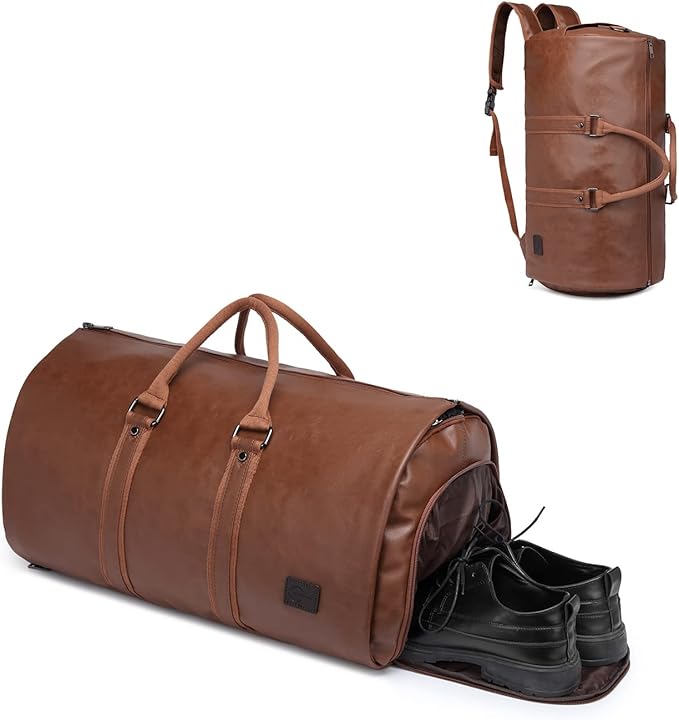 seyfocnia Convertible Travel Garment Bag,Carry on Garment Duffel Bag for Men Women - 2 in 1 Hanging Suitcase Suit Business Travel Bag