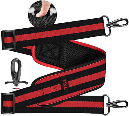 ZINZ Ultra-Thick Fixed Pad Shoulder Strap 76-inch Universal Bag Strap with Breathable Cushion and Dual Balanced Adjustable Buckles for Laptop Bag Luggage Messenger Bag Crossbody etc -Stripe-BRB