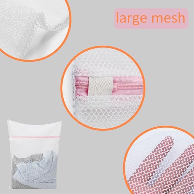 Mesh Laundry Bag, Kasiria 5 Pcs Washing Bags- for Laundry,Blouse, Hosiery, Stocking, Underwear, Bra and Lingerie, Travel Laundry Bag (X-Large)