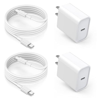 iPhone 17 16 15 Charger Fast Charging,2 Pack Type C Wall Charger Block with 3.3FT Fast Charging USB C to C Cable for iPhone 17/Air/17 Pro/17 Pro Max/iPhone 16/16 Pro/16 Pro Max/15 Pro,iPad Pro/AirPods