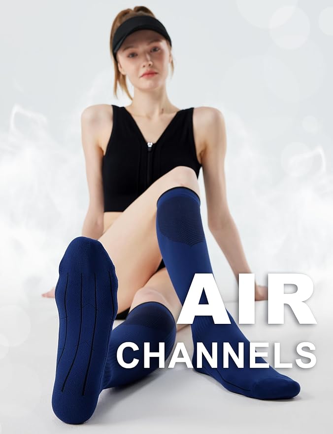 FITRELL 3 Pairs Compression Socks for Women and Men 20-30mmHg-Circulation Support Socks