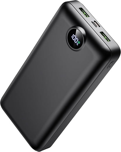 Portable Charger Power Bank 50000mAh 22.5W Fast Charging Battery Bank USB C External Battery Pack with 3 Output & 2 Input Digital Display for iPhone 17/16/15/14/13/12, Samsung etc Black