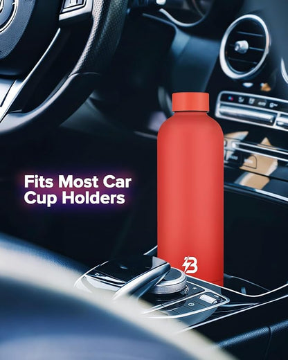 Insulated Water Bottle with Lid, 25 oz Reusable Leak-Proof Metal Stainless Steel Water Bottles for Travel, Sports, Gym, Outdoor (Red)