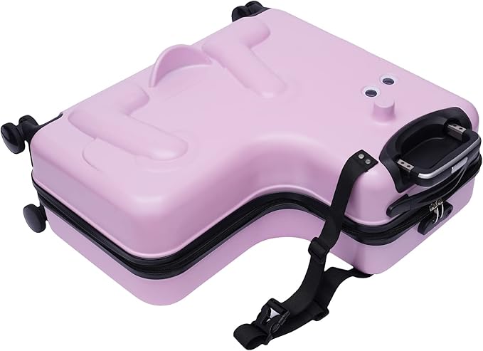 24"Kids Luggage Portable Kids Suitcase Children's Ride On Trolley Rolling Luggage with Wheels Carry Trolley Luggage with Password Lock Funny Kids Suitcases for Boys Girls Small Suitcase ABS+PC