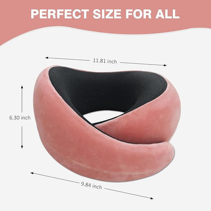 Snail Flexible Neck Pillow, Airplane Travel Pillow, Premium Memory Foam Travel Pillow, 360° Ergonomic Design, Asymmetrical Sides, Suitable for Office, Automotive, Washable Pillowcase