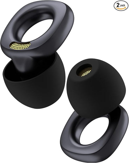 Audree Style Ear Plugs for Noise Reduction, Reusable High Fidelity Earplugs for Concerts, Musicians, Motorcycles, Study, Parent, Party, Flights & Noise Sensitivity, 18-29dB Noise Cancelling (Grey)