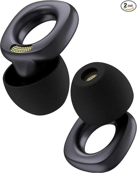 Audree Style Ear Plugs for Noise Reduction, Reusable High Fidelity Earplugs for Concerts, Musicians, Motorcycles, Study, Parent, Party, Flights & Noise Sensitivity, 18-29dB Noise Cancelling (Grey)