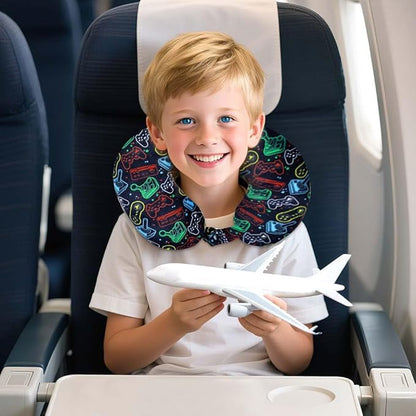 UFNDC 5PCS Kids Luggage for Boys, Game Rolling Suitcase with Wheels, Travel Carry-On for Children Toddler Elementary