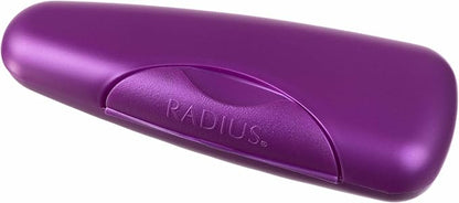 RADIUS Toothbrush Portable Travel Case Kit Standard Toothbrush Soap Razor Case Storage Box for Travel BPA Free 3 Count - Amethyst Purple