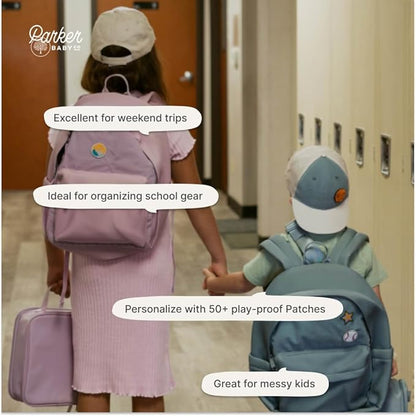 Parker Kids Backpack | Tear-Resistant & Comfortable School & Travel Backpack for Kids with Patch Customization