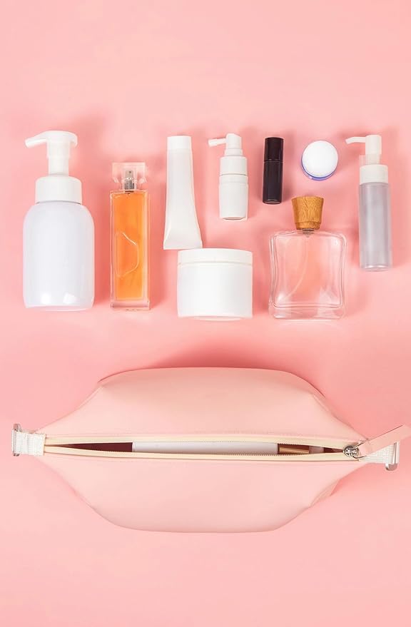 6"x 11" 6L Large Silicone Toiletry Bag,Waterproof Leakproof Foldable Travel Organizer,Dopp Kit Alternative for Men & Women,Pink