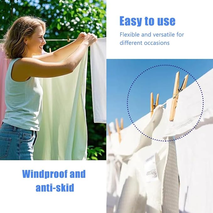 Retractable Clothesline Used to Outdoor，39 feet(12 Meters) PVC Line Retracting，Including 12 pcs ClothesPins，Wall Mounted Retractable Laundry Line for Drying Clothes