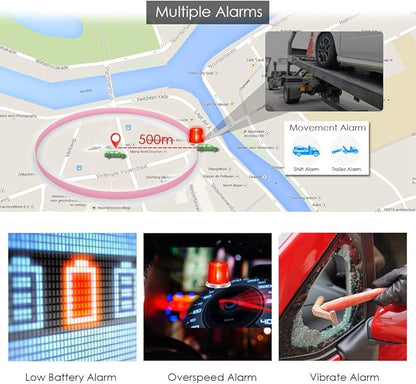 4G GPS Tracker for Vehicle - Magnetic Car Tracking Device with Real-Time Tracking, Anti-Theft Alerts, 6 Months Long Battery Life, Waterproof Tracker for Trucks, Fleet TK905-E Subscription Required