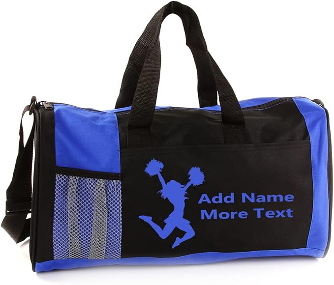 Personalized Kids 18 Inch Sport Duffel Bag With Custom Name & Text - Cheerleading