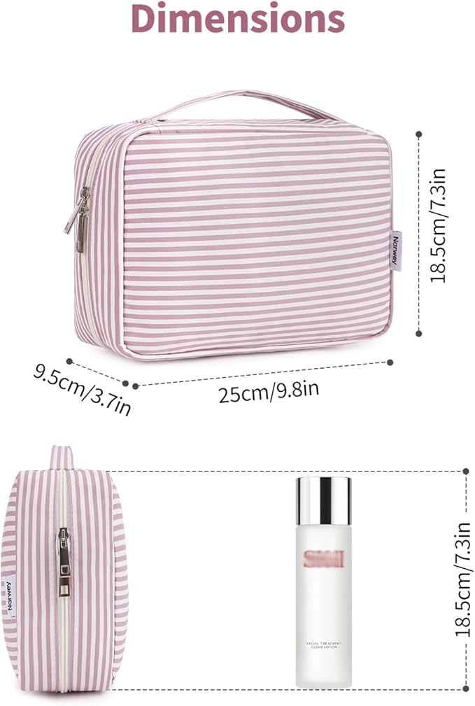 Narwey Small Hanging Travel Toiletry Bag for Women, Travel Bag for Toiletries, Makeup Bag Organizer Cosmetic Bags Make Up Bags for Girls