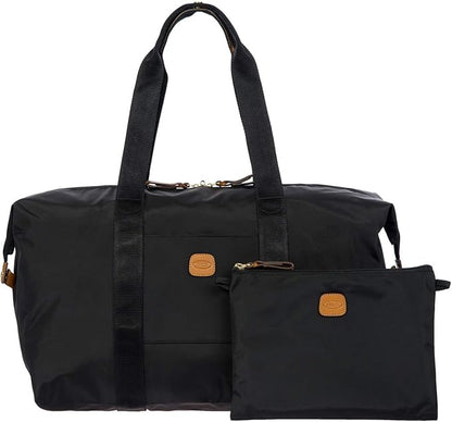 Bric's X-Bag/X-Travel 2.0 Folding Duffel Bag - 18" Carry On and Overnight Travel Bag - Black