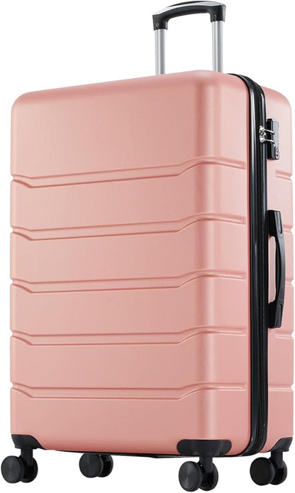 NEWBULIG 21 Inch Carry on Luggage, Lightweight Expandable Rolling Suit Case with TSA Lock, Hard Shell ABS Suitcase with Double Spinner Wheels, Pink