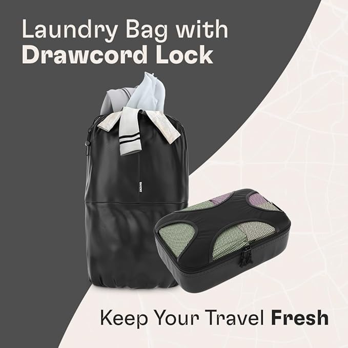 Shacke 6 Set Packing Cubes for Travel - Compression Packing Bags/Travel Organizer - Luggage Organizer Bags for Traveling - Travel Essentials for Women - Cruise Must Haves Packing List