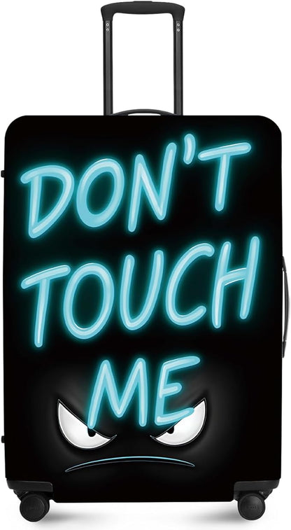 ANNA QUEEN Blue Don't touch me Travel Luggage Cover Suitcase Protector Suitcase Cover Anti-Scratch,Stretchable Fit for 18-32Inch Luggage,Travel Bag Cover Washable XL(fits 29-32Inch suitcase)