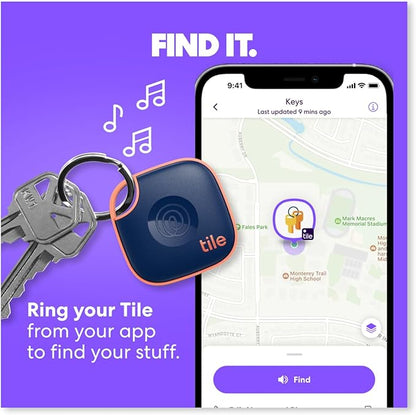 Tile by Life360 Mate - Bluetooth Tracker, Keys Finder and Item Locator for Keys, Bags and More. Phone Finder. Both iOS and Android Compatible. 1-Pack (White)