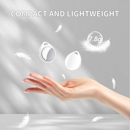 Air Tracker Tags-4 Pack, 5.3 Bluetooth Tracker Work with Apple Find My (iOS Only), 100dB Sound Finder, Smart Tags with Keychain/Lanyard, Item Finder for Luggage/Key/Suitcase, Replaceable Battery.