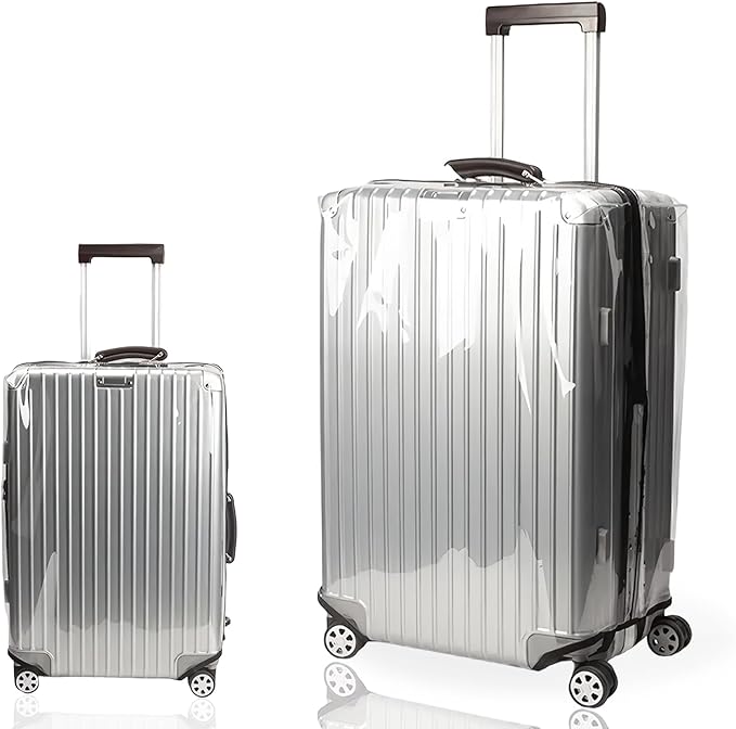 No Disassembly Suitcase Covers for Luggage - 24 Inch Heavy Duty Clear Luggage Cover Protector, Transparent PVC Luggage Protector Suitcase Cover