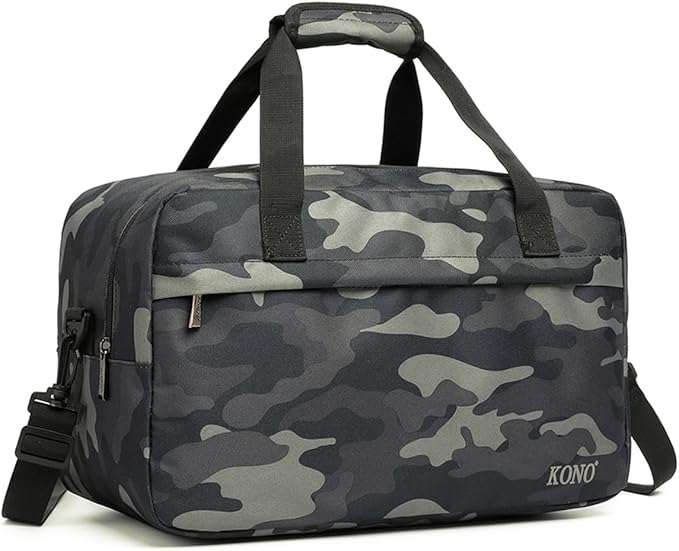Kono Travel Duffel 20L Under Seat Carry-On Sports Tote Gym Weekender Overnight Bag - 15.75"x9.84"x7.87" Camo