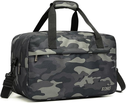 Kono Travel Duffel 20L Under Seat Carry-On Sports Tote Gym Weekender Overnight Bag - 15.75"x9.84"x7.87" Camo