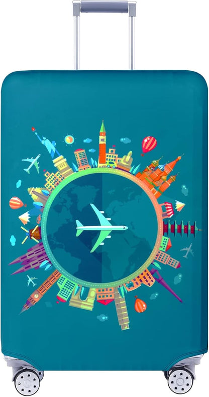 Travelkin Luggage Covers For Suitcase Tsa Approved,Suitcase Cover Protector Fit 18-32 Inch Luggage (Dreaming Blue, XL)