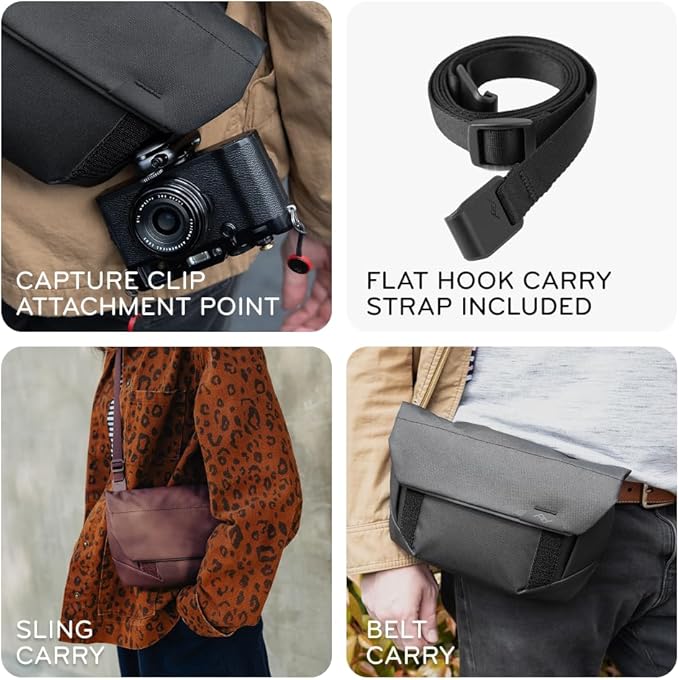 Peak Design Field Pouch V2, Coyote, 2-in-1 Organizer and Sling Bag, Adjustable Shoulder Strap and Integrated Belt Loops, Weatherproof Nylon Canvas, Organizer Pouch or Carry Bag for Men and Women