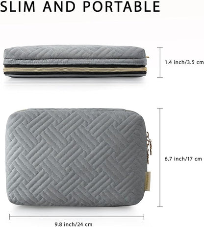 BAGSMART Electronics Organizer Travel Case, Travel Cable Organizer Bag for Travel Essentials & Accessories for Women, Cord Organizer for Phone, SD Card, Grey