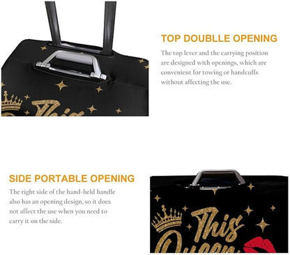 Personalized Luggage Suitcase Cover With Photo Dog Cat, Picture Custom Suitcase Cover, Custom Luggage Cover (L (for 25--28 inch luggage))