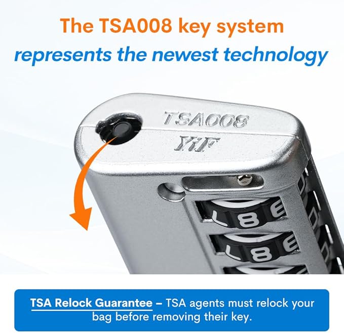 Forge TSA Approved Luggage Locks 4 Digit Combination TSA Travel Locks with TSA008, Open Alert Indicator, Zinc Alloy Body for Luggage, Suitcase, Backpack, and More. 4 Color 4 Locks.
