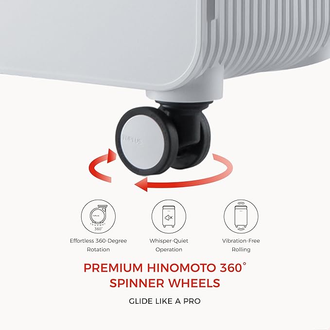 TUPLUS Suitcase ABS Hard Shell Luggage with 4 Spinner Wheels Hold Check in Travel Case, Balance Series