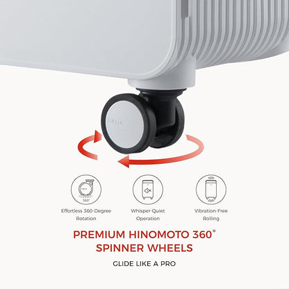 TUPLUS Suitcase ABS Hard Shell Luggage with 4 Spinner Wheels Hold Check in Travel Case, Balance Series