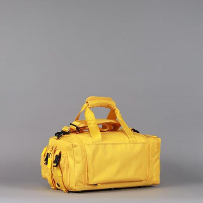 WOLFpak 20L Mini Duffle Bag for Gym & Travel | Waterproof Carry-On Weekender Bag with Shoe Compartment, Hard Bottom, and Tactical Molle System (Sherbet Mango)