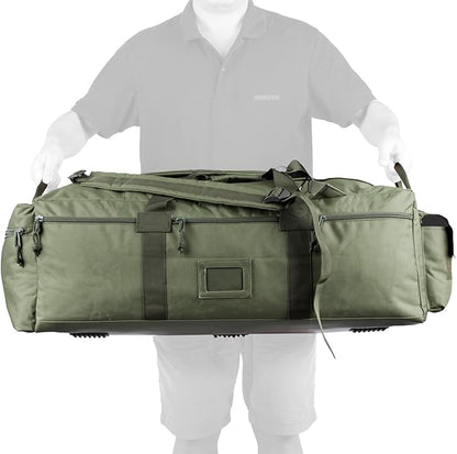 Large Military Duffle Bag Tactical Gear Load Out Bag Deployment Cargo Bag Travel Sports Equipment Duffel Luggage Bag with Backpack Straps 90L