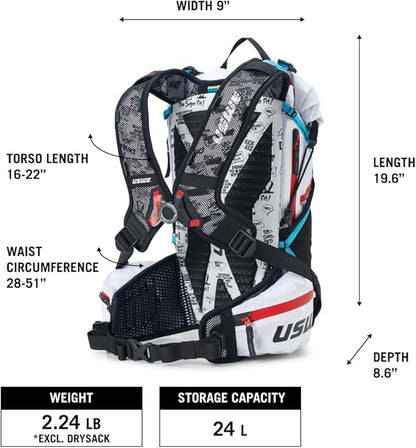 USWE Hajker, Hiking Backpack, Adventure Daypack with Waterproof Rolltop, for Men and Women