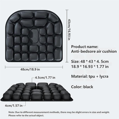 Sondor Travel Cushion, Comfortable 3D Inflatable Seat Cushion for Hemorrhoid and Tailbone Pain Relief, Optimal Support for Long Sitting in Car, Air Travel, Office Chairs Etc (30-Point Cushion)