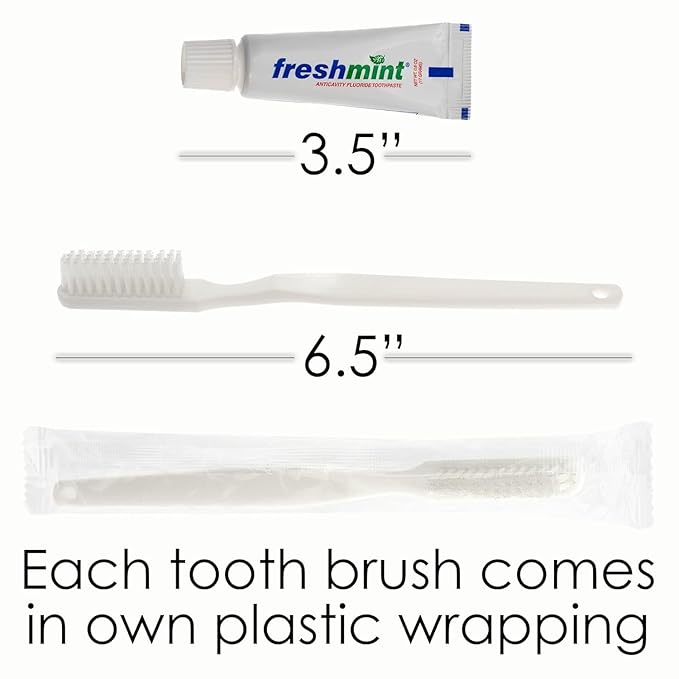 Moda West 24 Hygiene Kits - Bulk Case of Wholesale Basic Toiletry Kits for Men, Women, Travel, Charity - 9 Piece Kit, Unisex, Convenient for Personal Use, Charitable Giving, Travel, and More