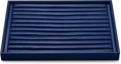 Oirlv Elegant Blue Ring Organizer Tray Stackable Jewelry Trays Jewelry Drawer Organizer Ring Earring Storage