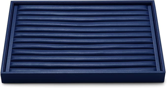 Oirlv Elegant Blue Ring Organizer Tray Stackable Jewelry Trays Jewelry Drawer Organizer Ring Earring Storage
