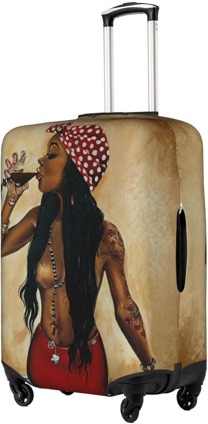 Suitcase covers for luggage luggage cover for Suitcase Washable Suitcase Protector Anti-scratch Suitcase cover X-Large African American Black Girl