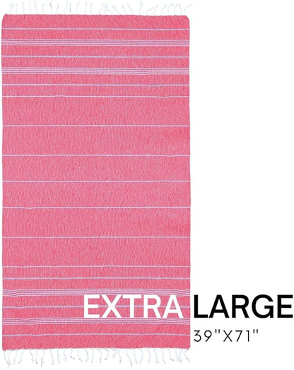 BAY LAUREL Turkish Beach Towel with Travel Bag 39 x 71 Quick Dry Sand Free Lightweight Large Oversized Towels Light