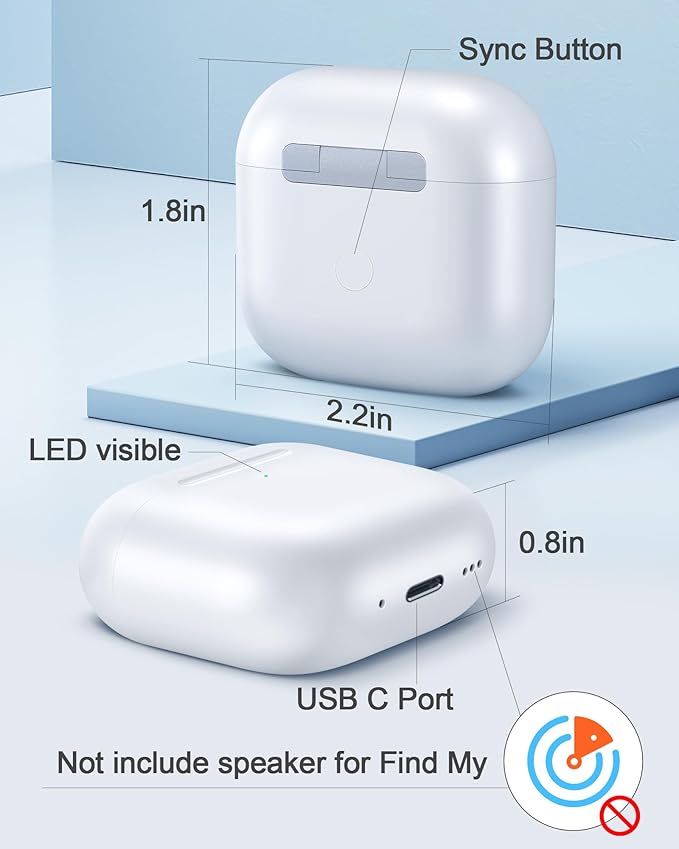 CIVPOWER Charging Case Replacement for Air pods 4th, Compatible for Air Pod 4th Generation Wireless Charger Cases with Bluetooth Pairing (No Earbuds) - White