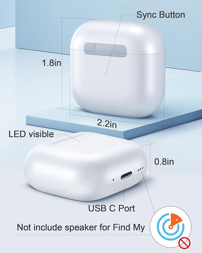 CIVPOWER Charging Case Replacement for Air pods 4th, Compatible for Air Pod 4th Generation Wireless Charger Cases with Bluetooth Pairing (No Earbuds) - White