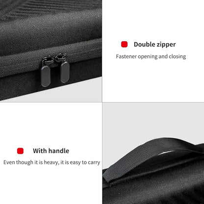 Hard Travel Case for Hair Clippers, Hair Cutting Barber Supplies Holder, Trimmer Organizer Storage Bag for Ufree/Hatteker/Oneisal/Wahl 5Star/Andis Men Razor Guard Grooming Kits (Bag Only) (Black)
