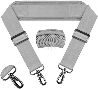 ZINZ 74" Shoulder Strap with Fixed Pad and Dual Balanced Buckles，Gray